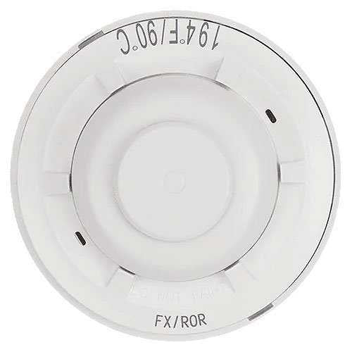 System Sensor 5604 194F fixed temperature heat detector with single-circuit mechanical design, shown in a close-up view.