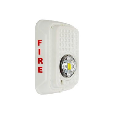 System Sensor SGWLED Series Compact Wall Strobe with LED, FIRE Label, White - PGT Electrical Supplies