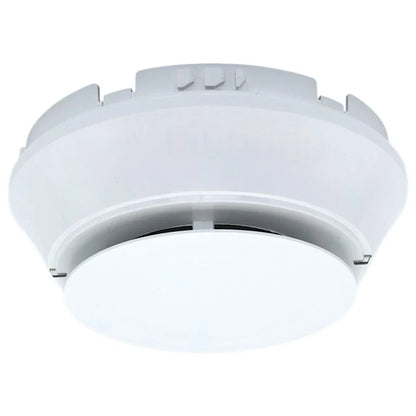 Farenhyt IDP-PHOTO-W white low-profile photoelectric smoke detector with intelligent sensor and sleek design.