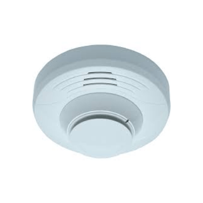 Gamewell-FCI MCS-CO3 carbon monoxide detector, an addressable fire alarm device with digital display and sensor, mounted on wall.