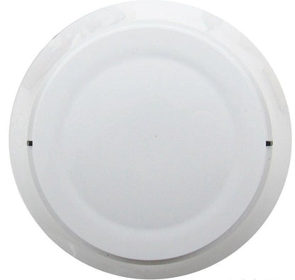Gamewell-FCI ASD-PL3-IV addressable smoke detector in ivory, fire alarm device with sensor and mounting bracket.