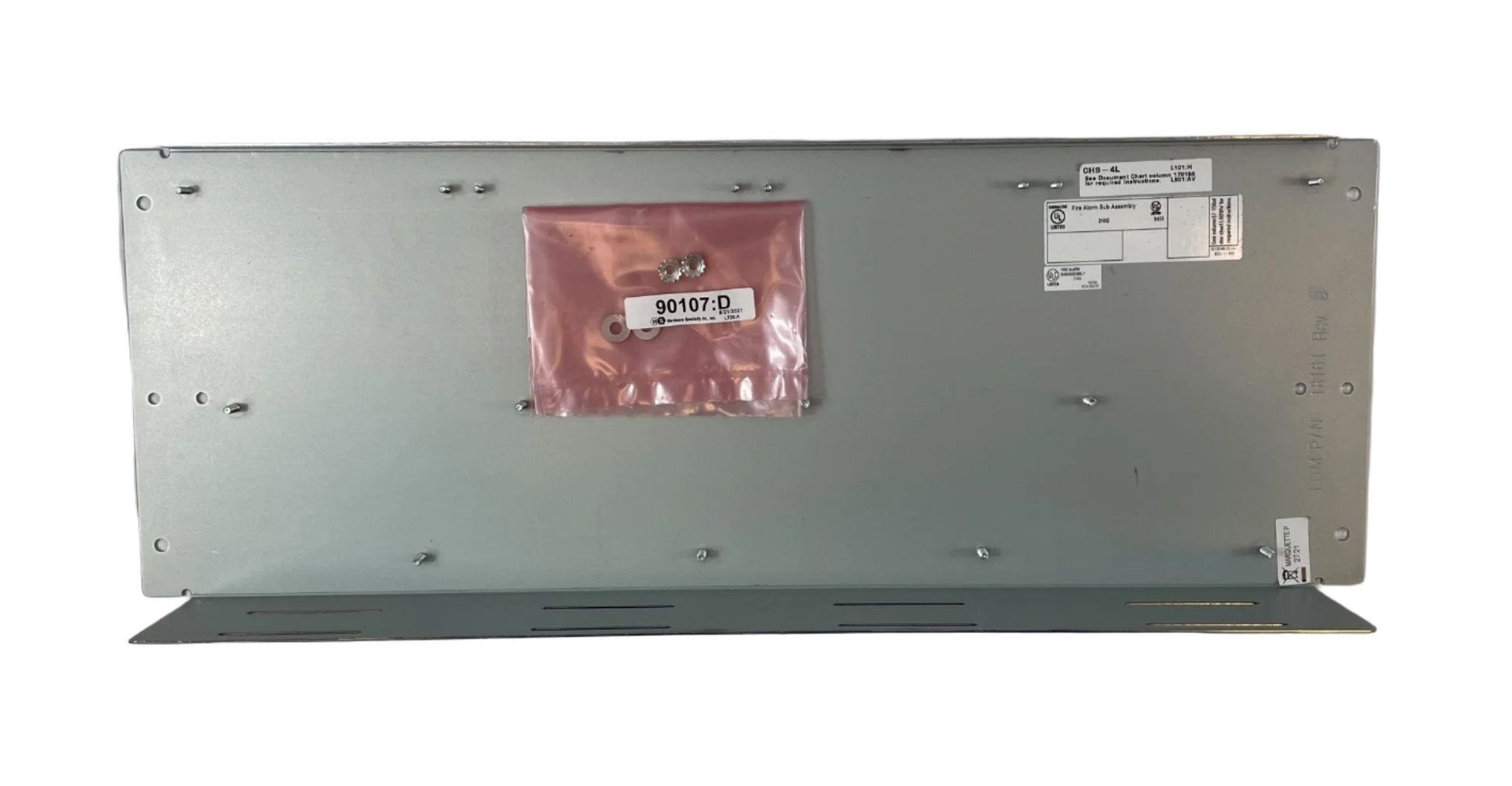 Notifier CHS-4L low-profile chassis for fire alarms, shown in a sleek, compact design ideal for fire alarm system installations.