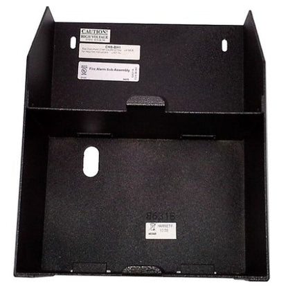 Notifier CHS-BH1 fire alarm blank door panel chassis with battery compartment for fire detection systems.