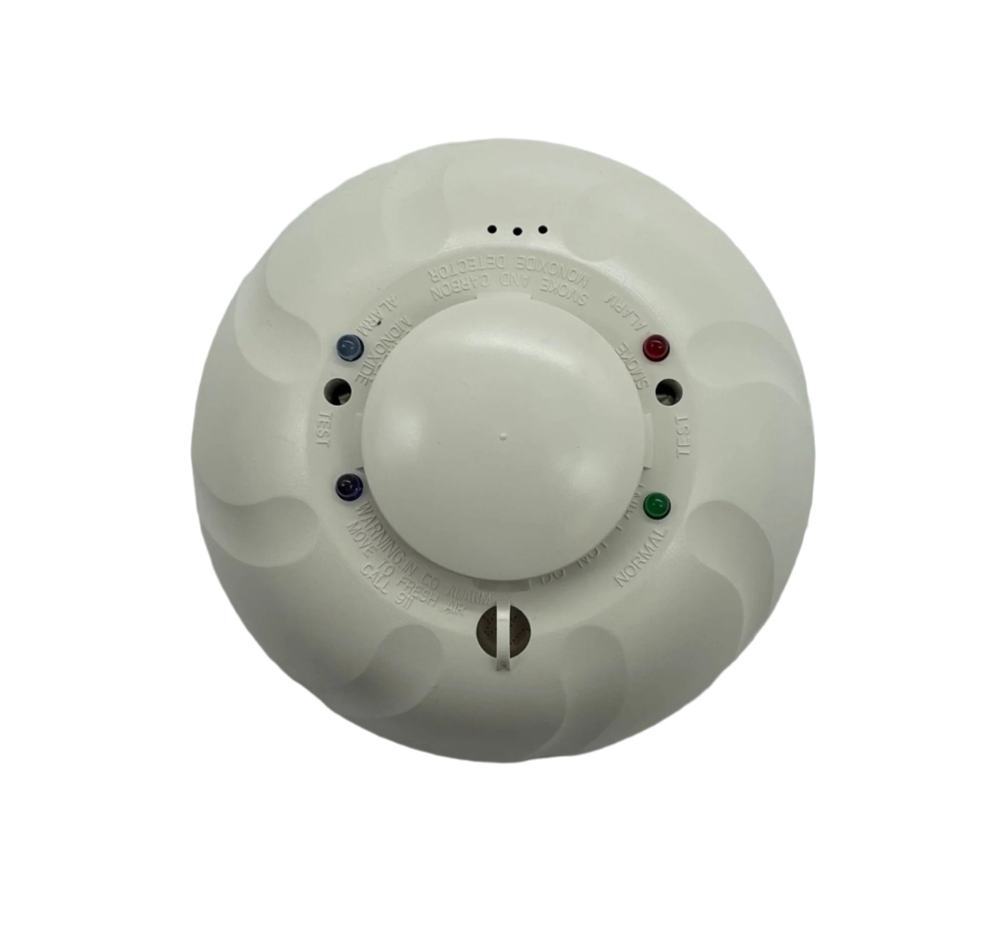 System Sensor COSMO-4W carbon monoxide detector showing digital display and alarm indicators for safety monitoring.